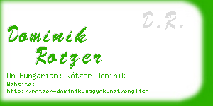 dominik rotzer business card